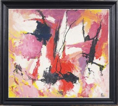American Abstract Expressionist Framed Mid Century New York School Painting