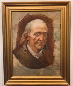 American Brandywine School Painting of Benjamin Franklin, early 20th C.