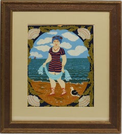 American Modernist School, Bohemian Hamptons Beach Bather