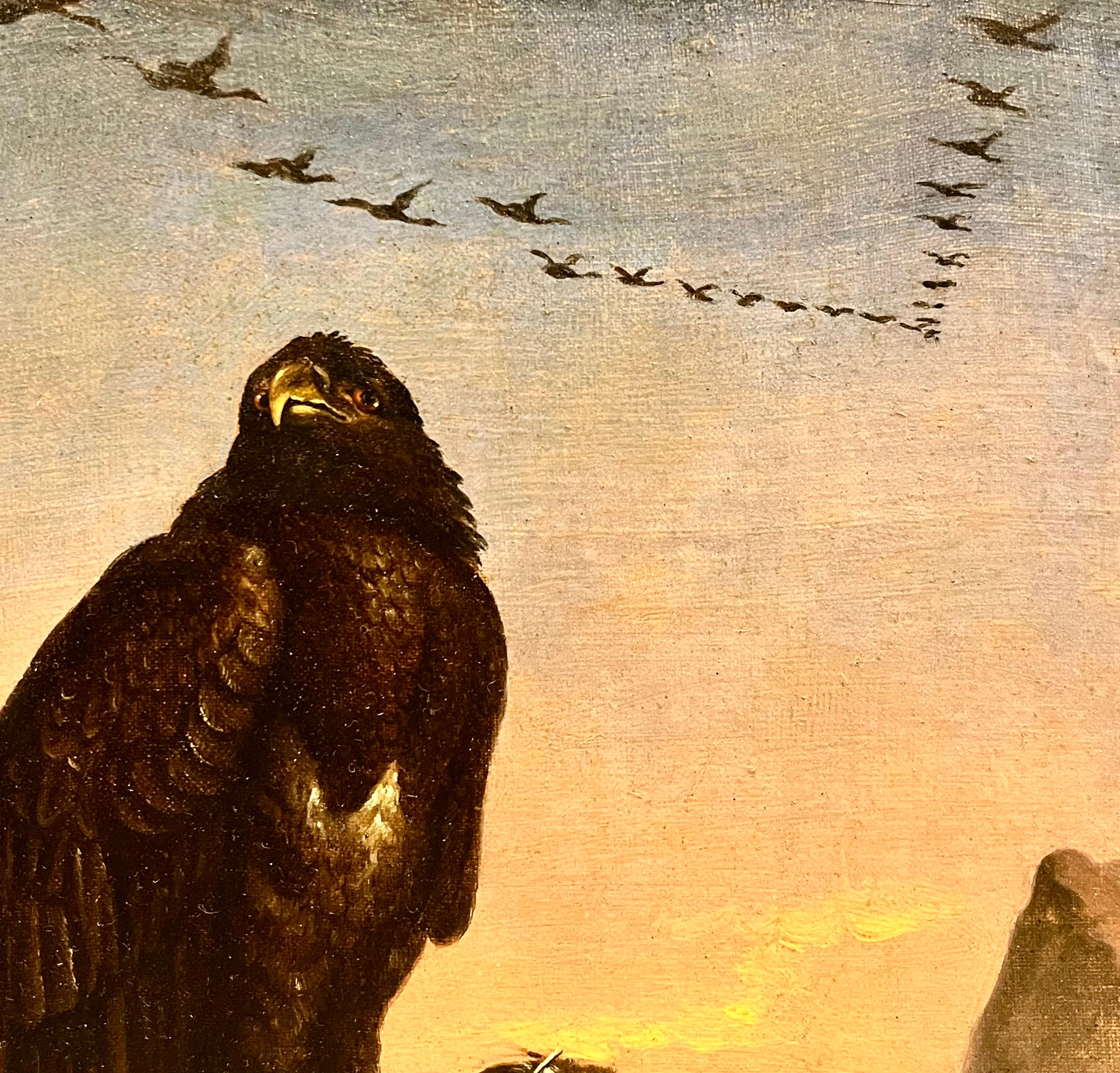 Amerikanischer oder English School Stacheladler – Painting von Unknown