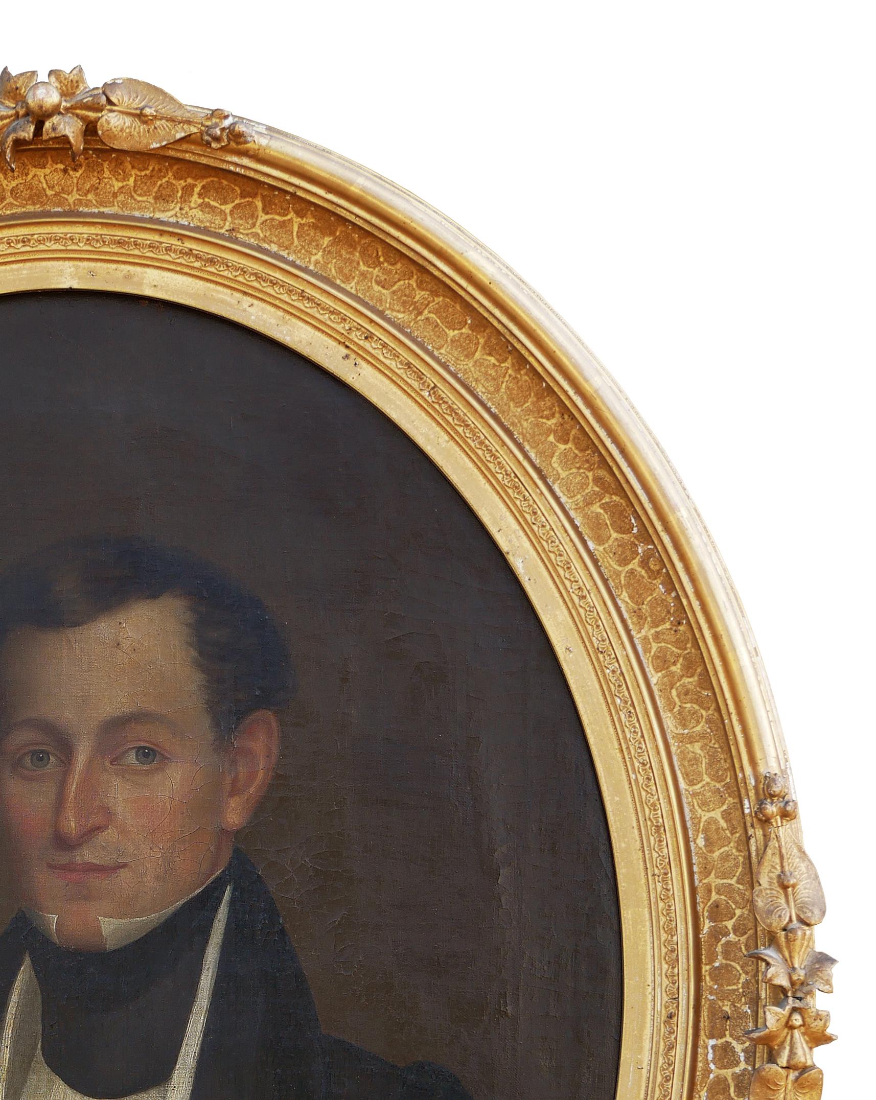Ritratto americano di un gentiluomo della famiglia Verplanck - Portrait Painting Marrone di Unknown