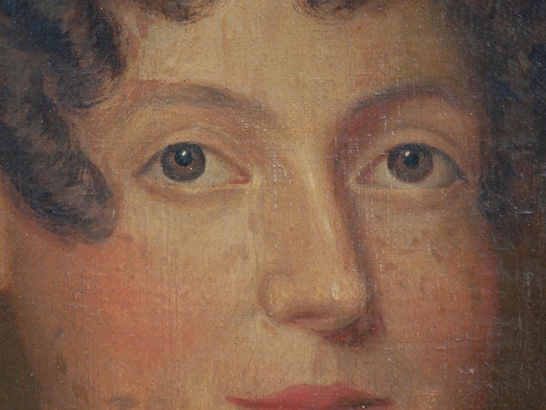 Unknown American Portrait Painting of a Lady of the Verplanck Family