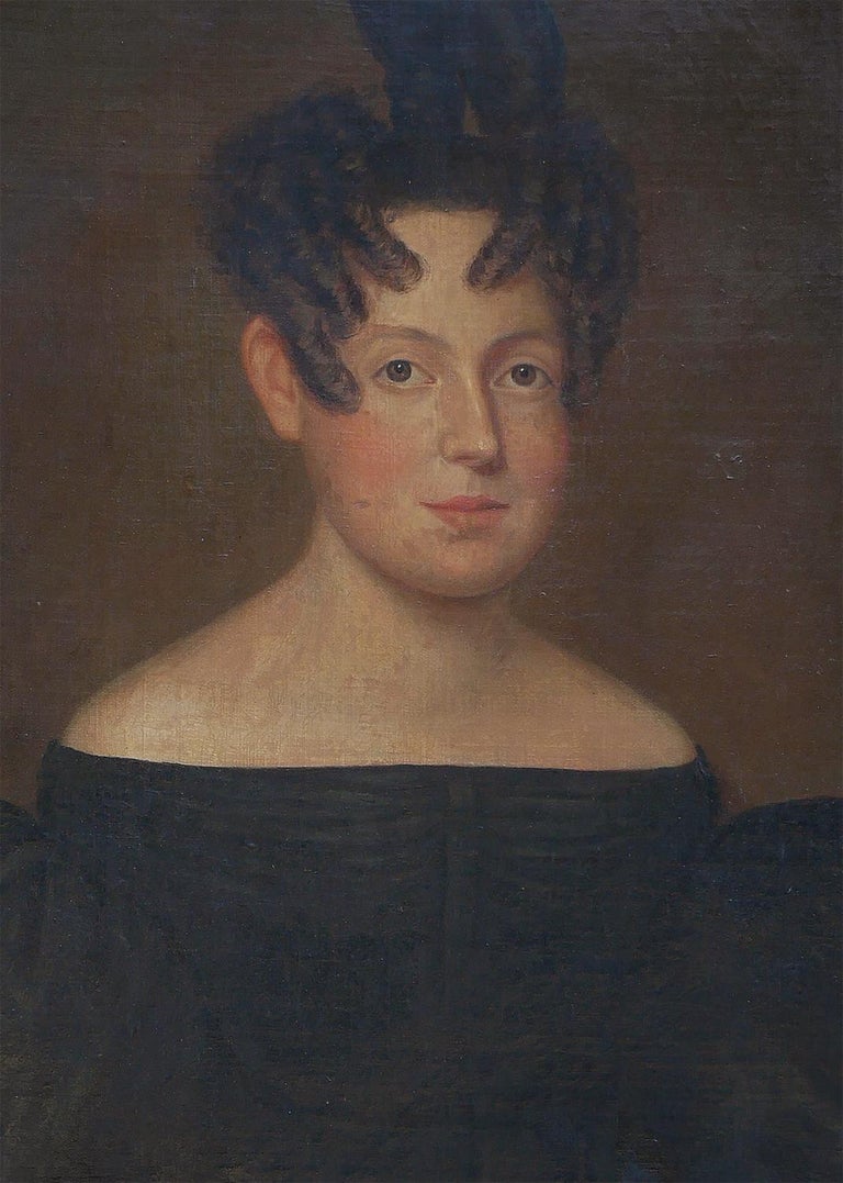 Unknown American Portrait Painting of a Lady of the Verplanck Family