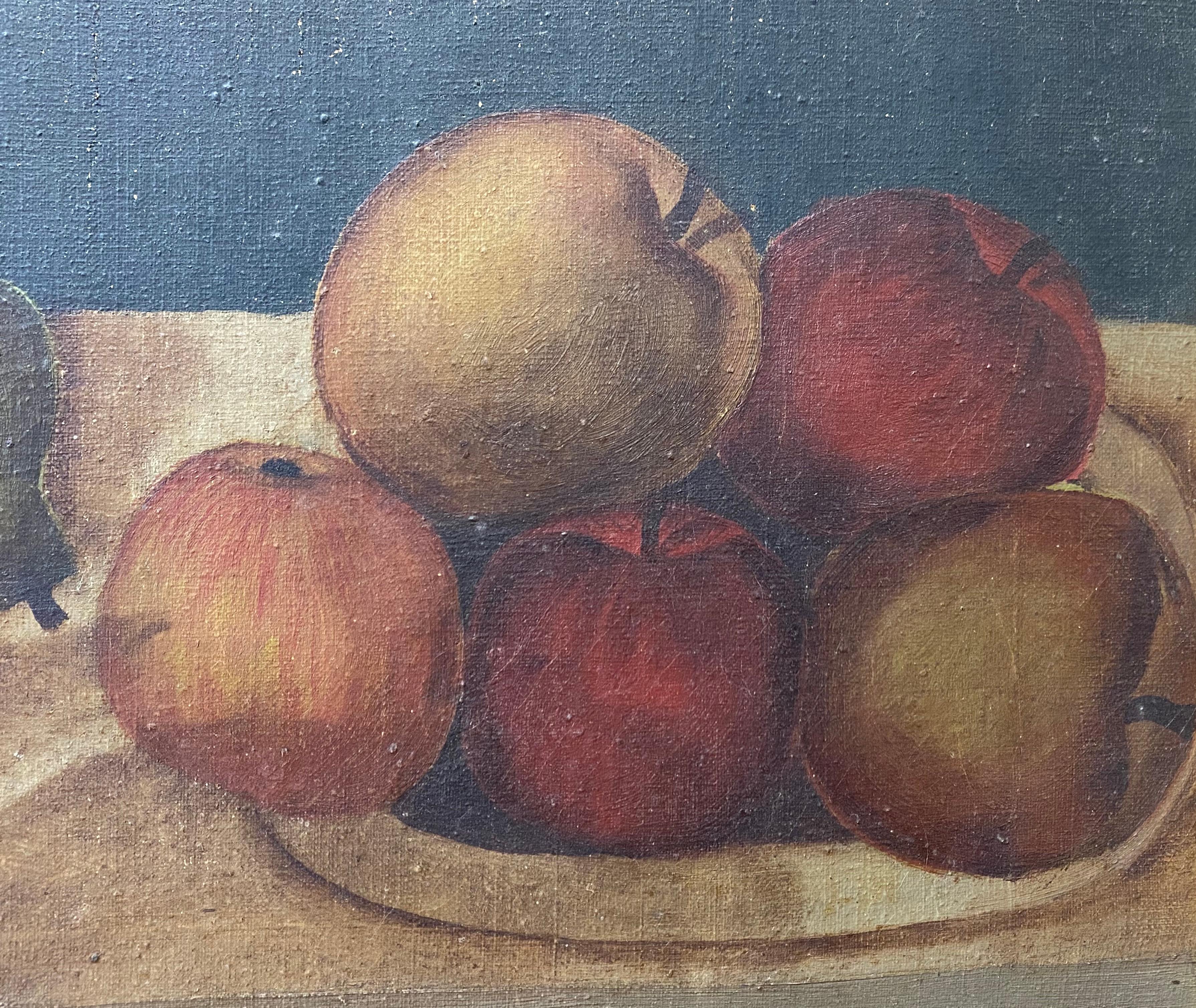 American Folk Art Still Life Painting by J W C c.1881 3