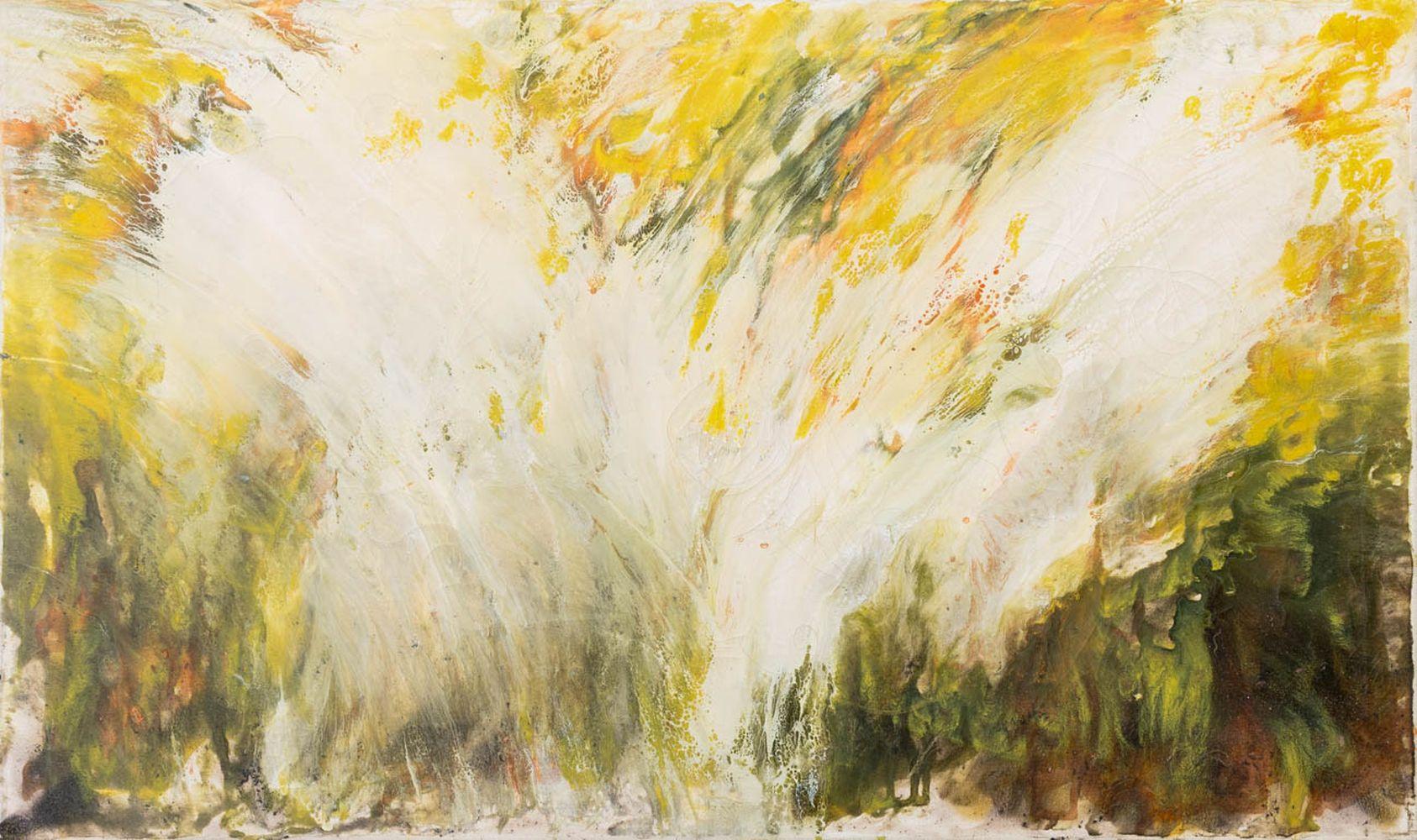 Unknown Abstract Painting – American School Abstract Composition