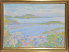 American School Antique California Impressionist Coastal Oil Painting