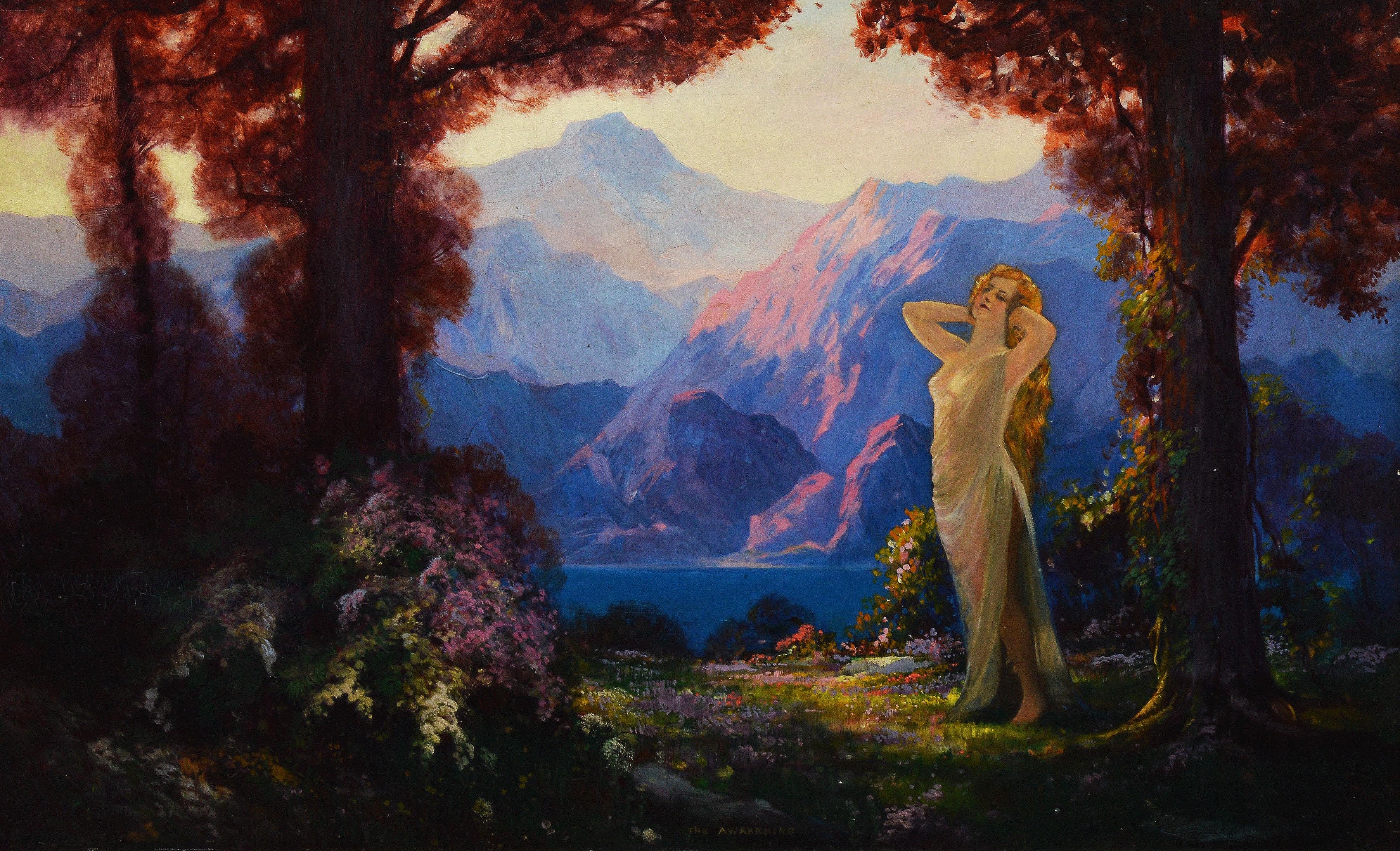 art nouveau landscape paintings