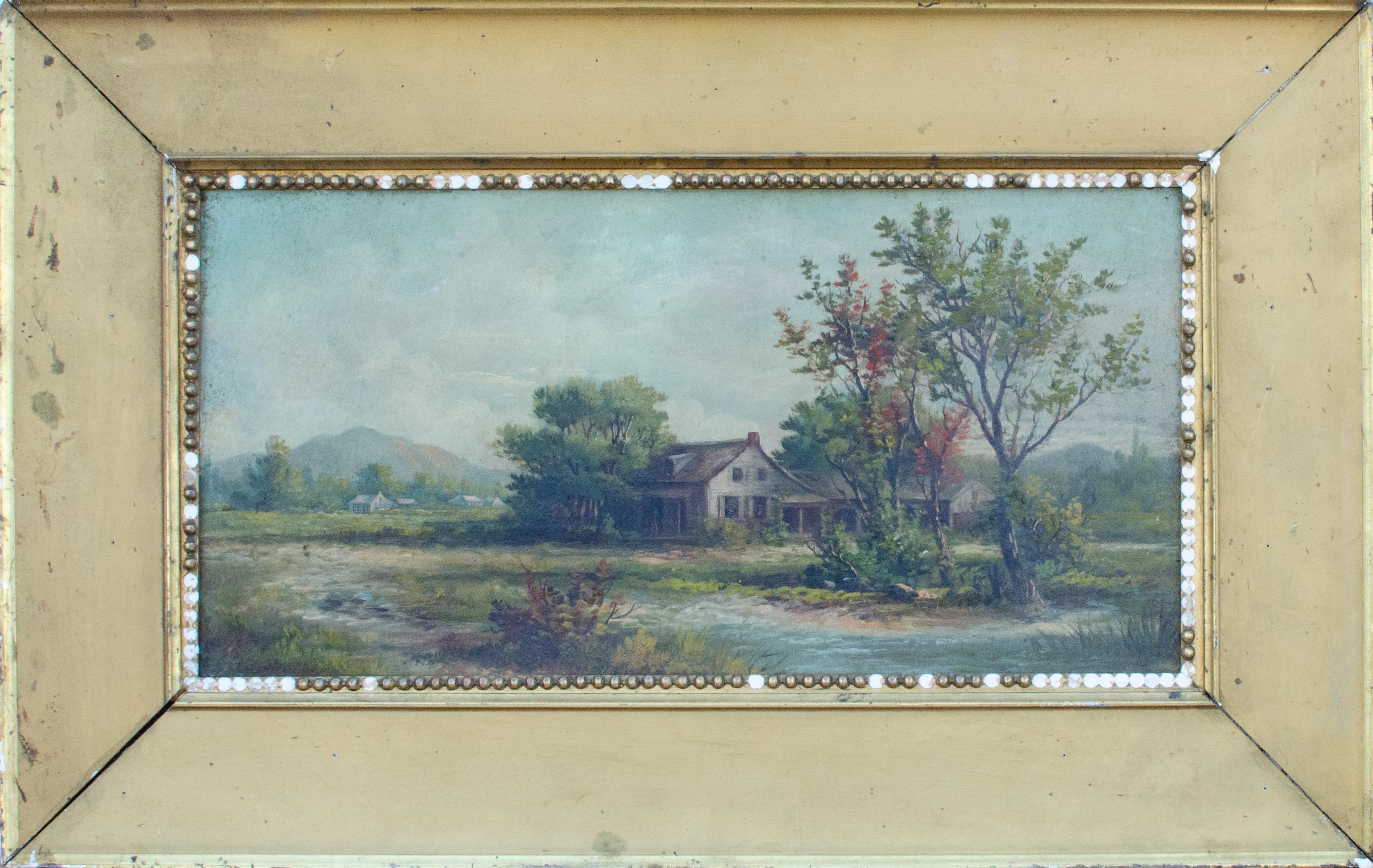 Ferme-école américaine, 20e siècle - Painting de Unknown