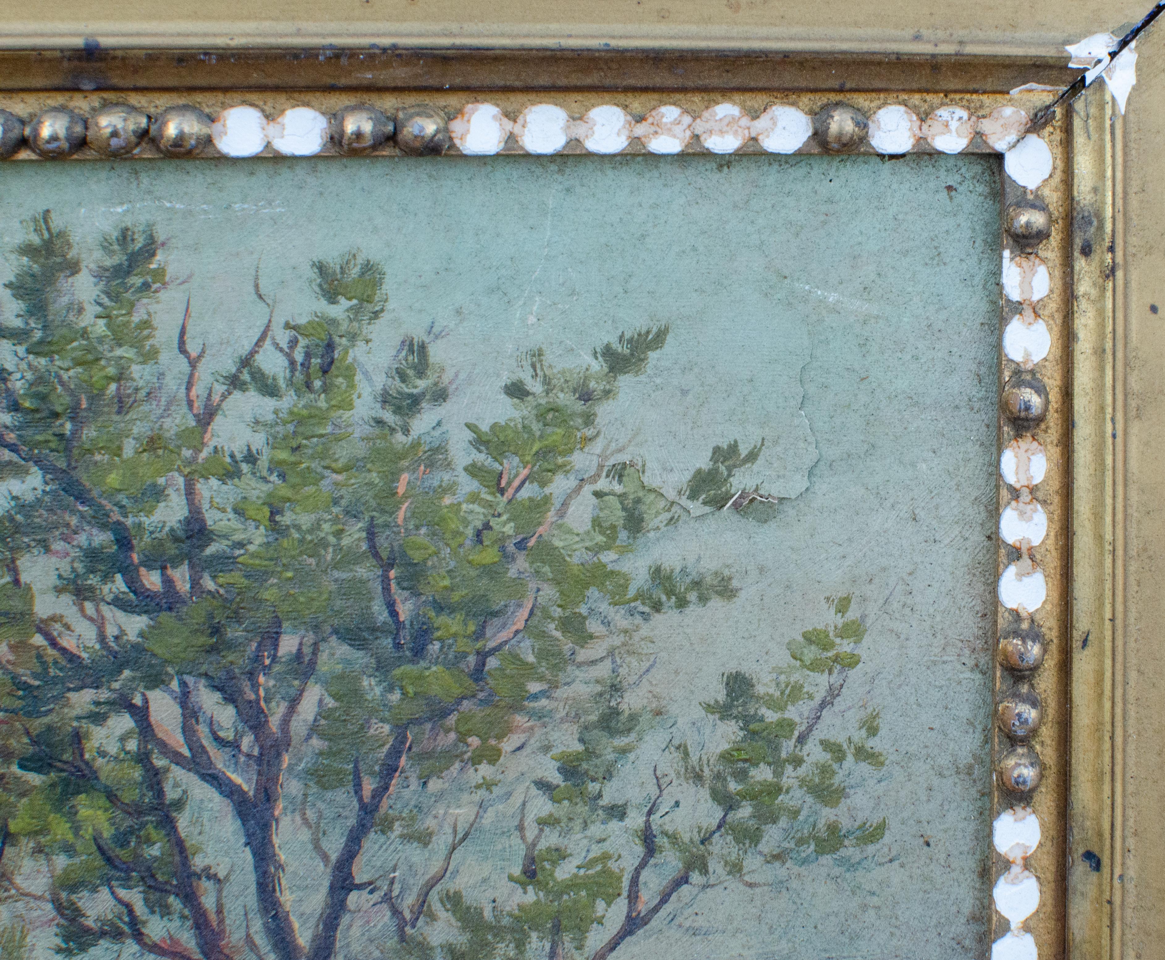 Ferme-école américaine, 20e siècle - Impressionnisme américain Painting par Unknown