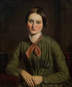 American School Mid 19th Century Oil - Portrait of Perses Elizabeth Cooper