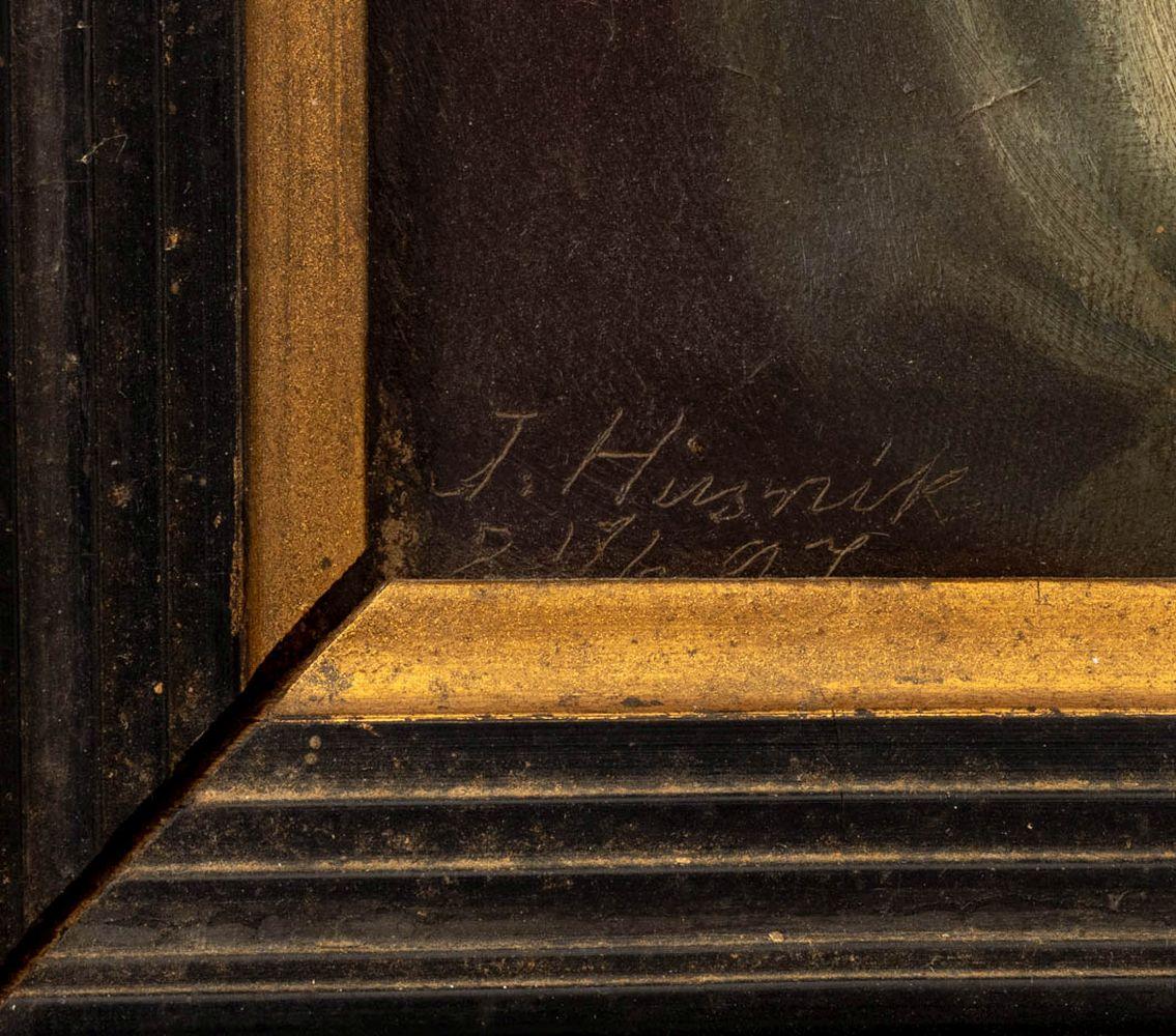 Amerikanische Schule Porträt eines Kindes (Schwarz), Figurative Painting, von Unknown