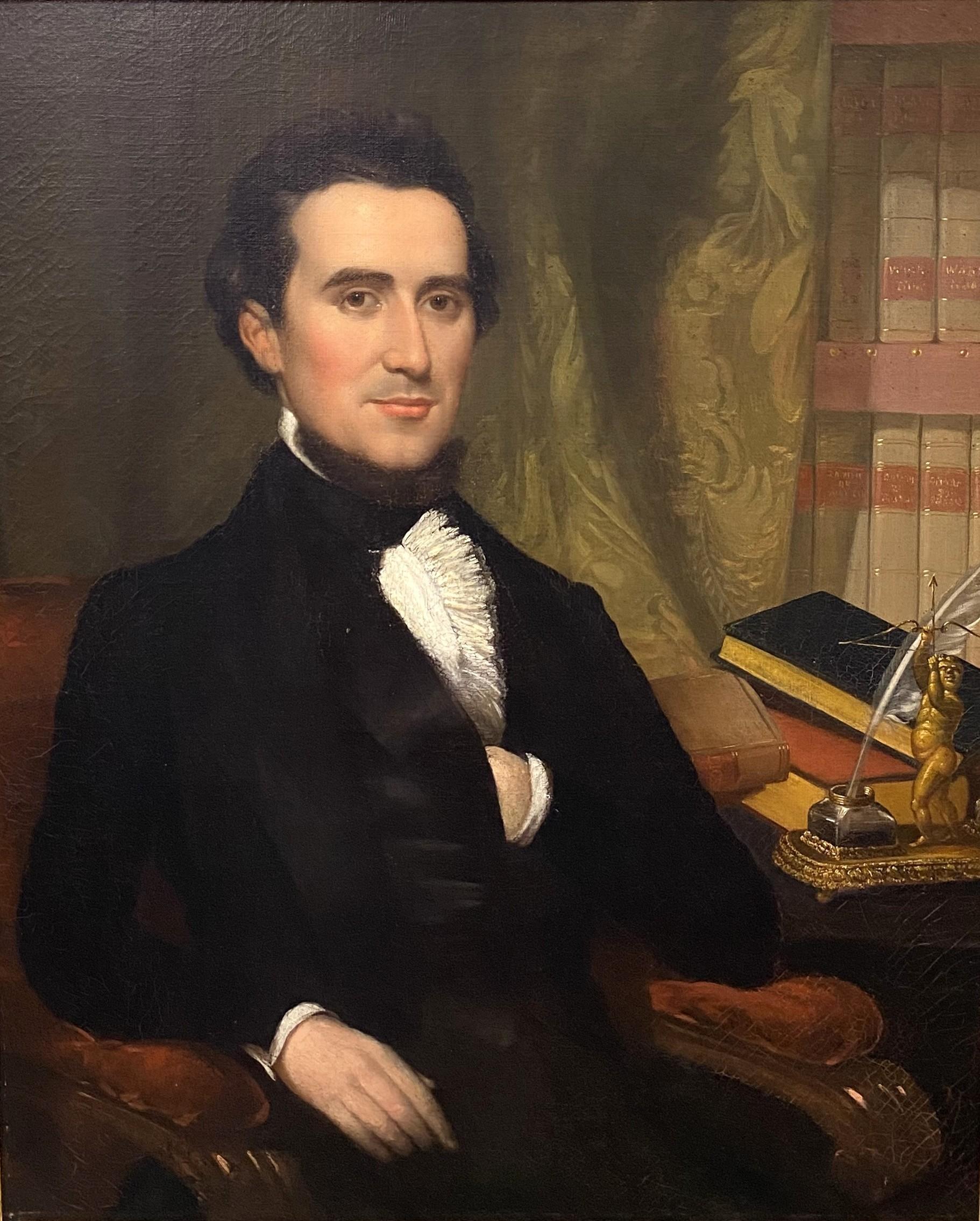 American School Portrait of a Gentleman - Painting by Unknown