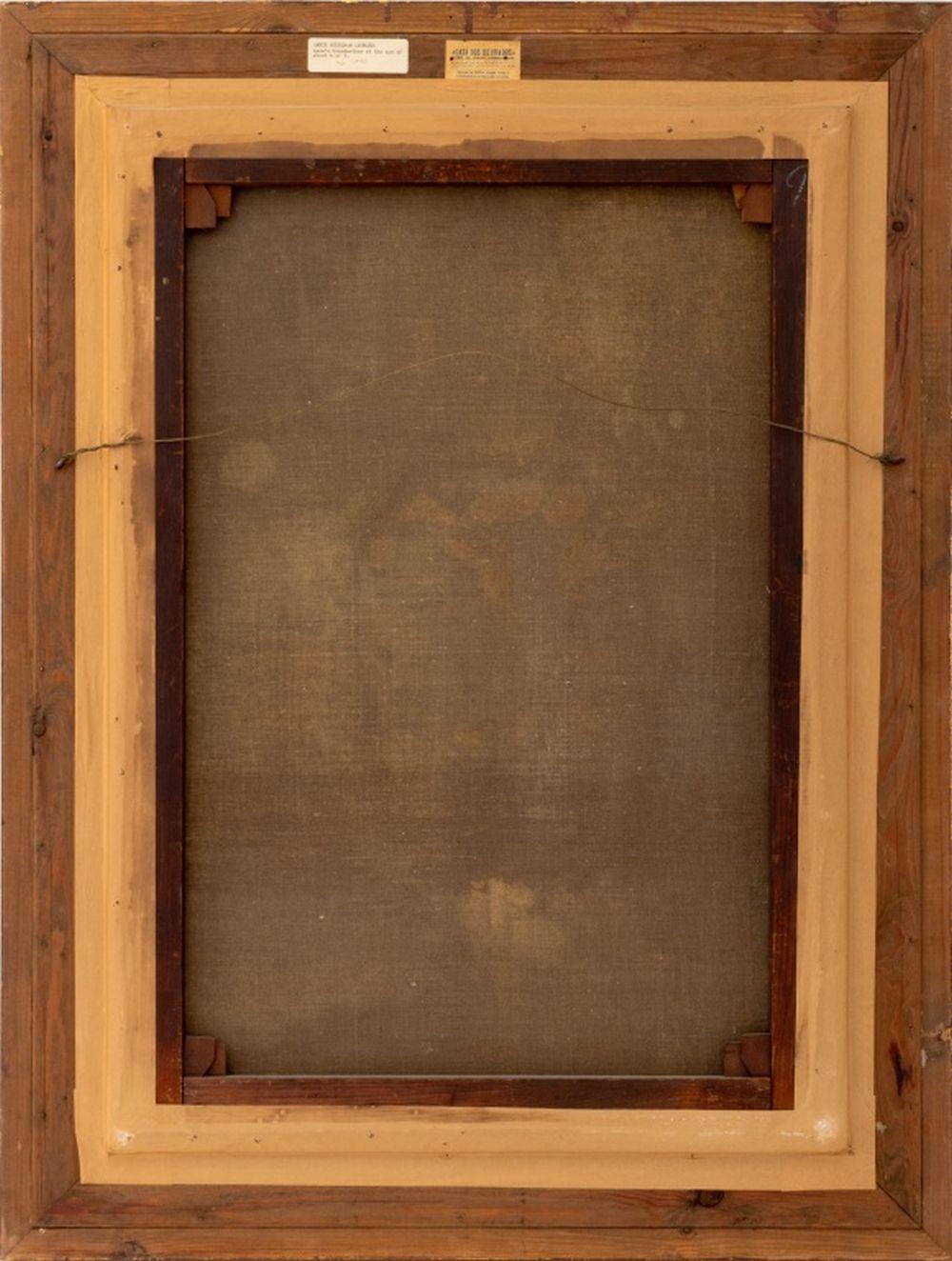 American School, Portrait of a Blonde Haired Girl, Oil on Canvas, circa 1865, label to verso reading 