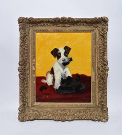American School Portrait of a Playful Puppy