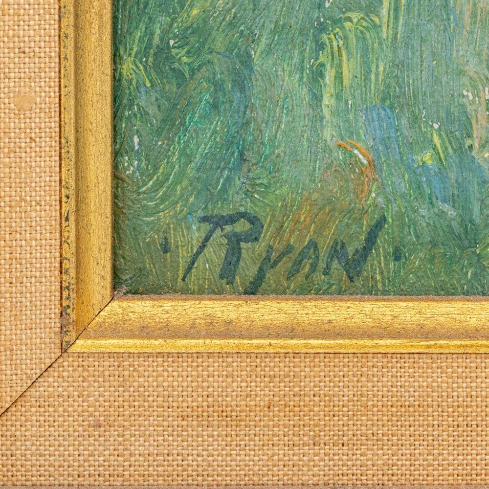 American School, Rolling Hills - Brown Landscape Painting by Unknown