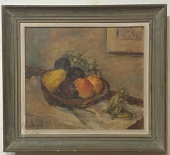 American School Table Top Still Life, signed Lerner, dated 1951
