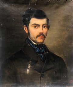 Amoureux by Unknown, Late Nineteenth Century Portrait Painting on Canvas