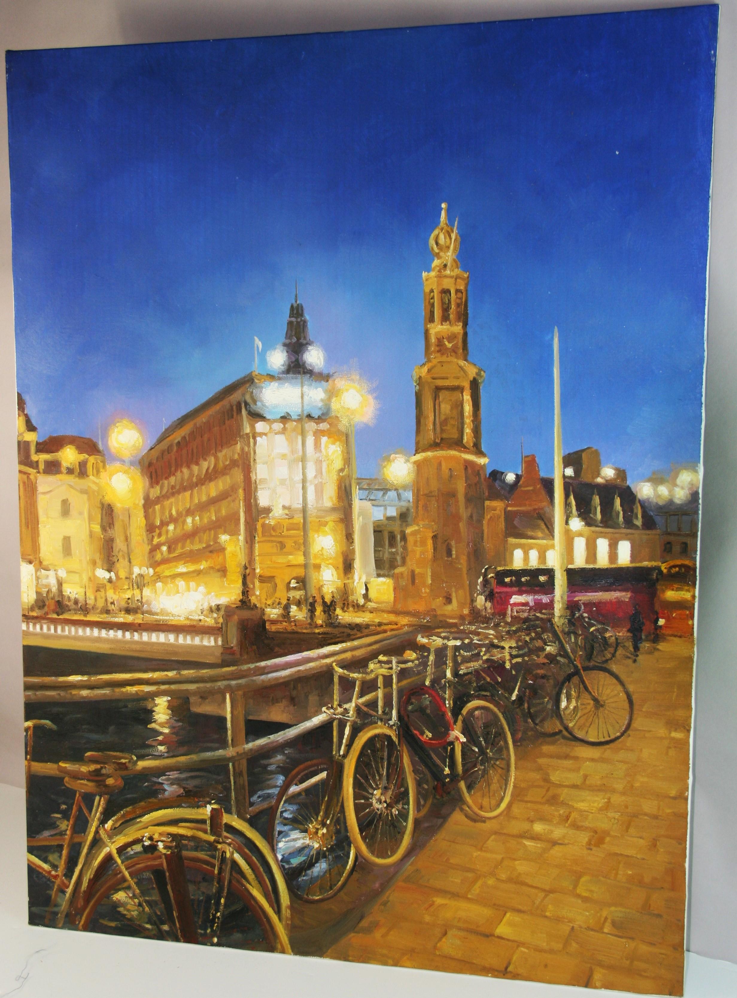 Amsterdam City Scape - Painting by Unknown