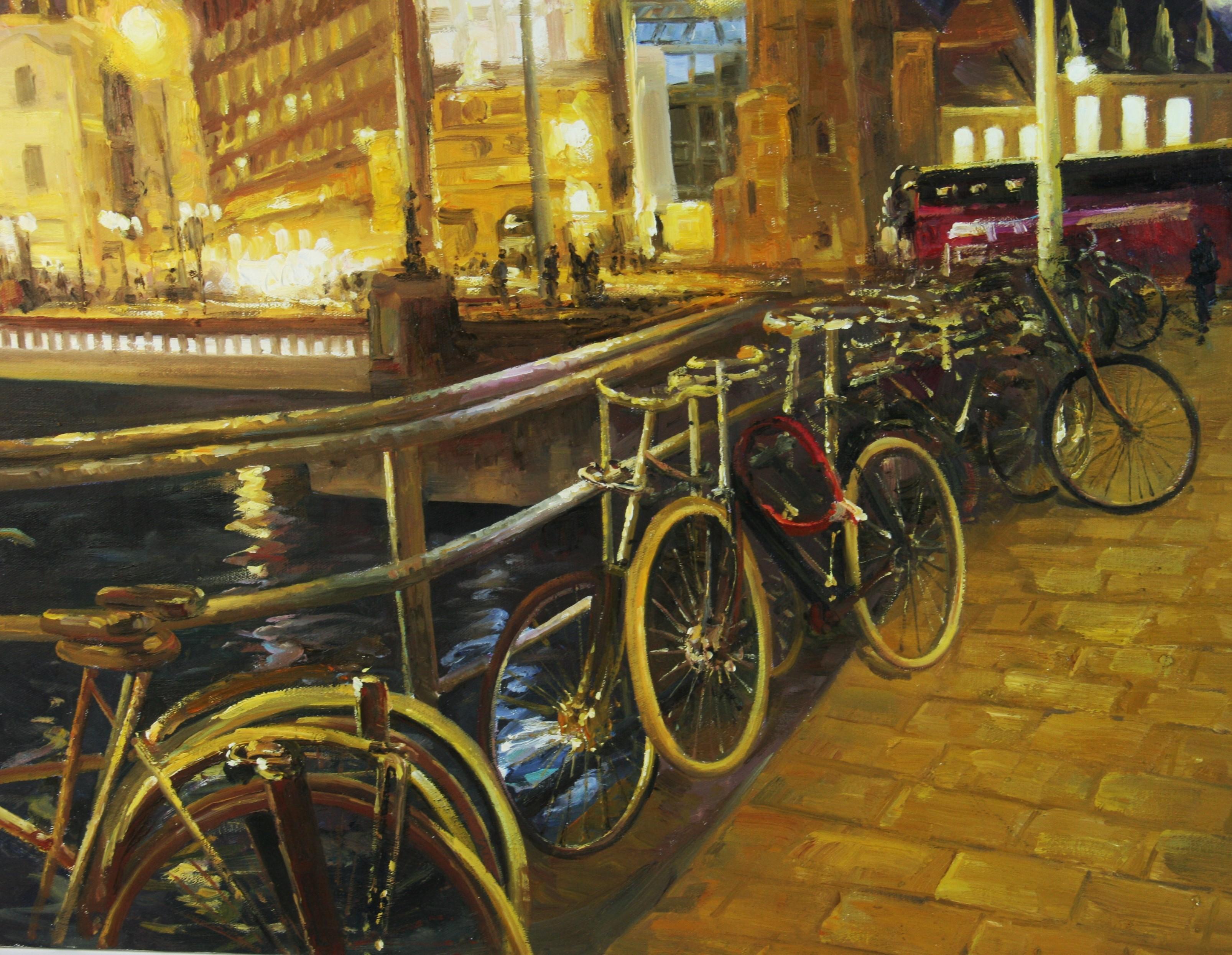 5141 Amsterdam city veiws with streets ful of bicycles
Oversized canvas unframed