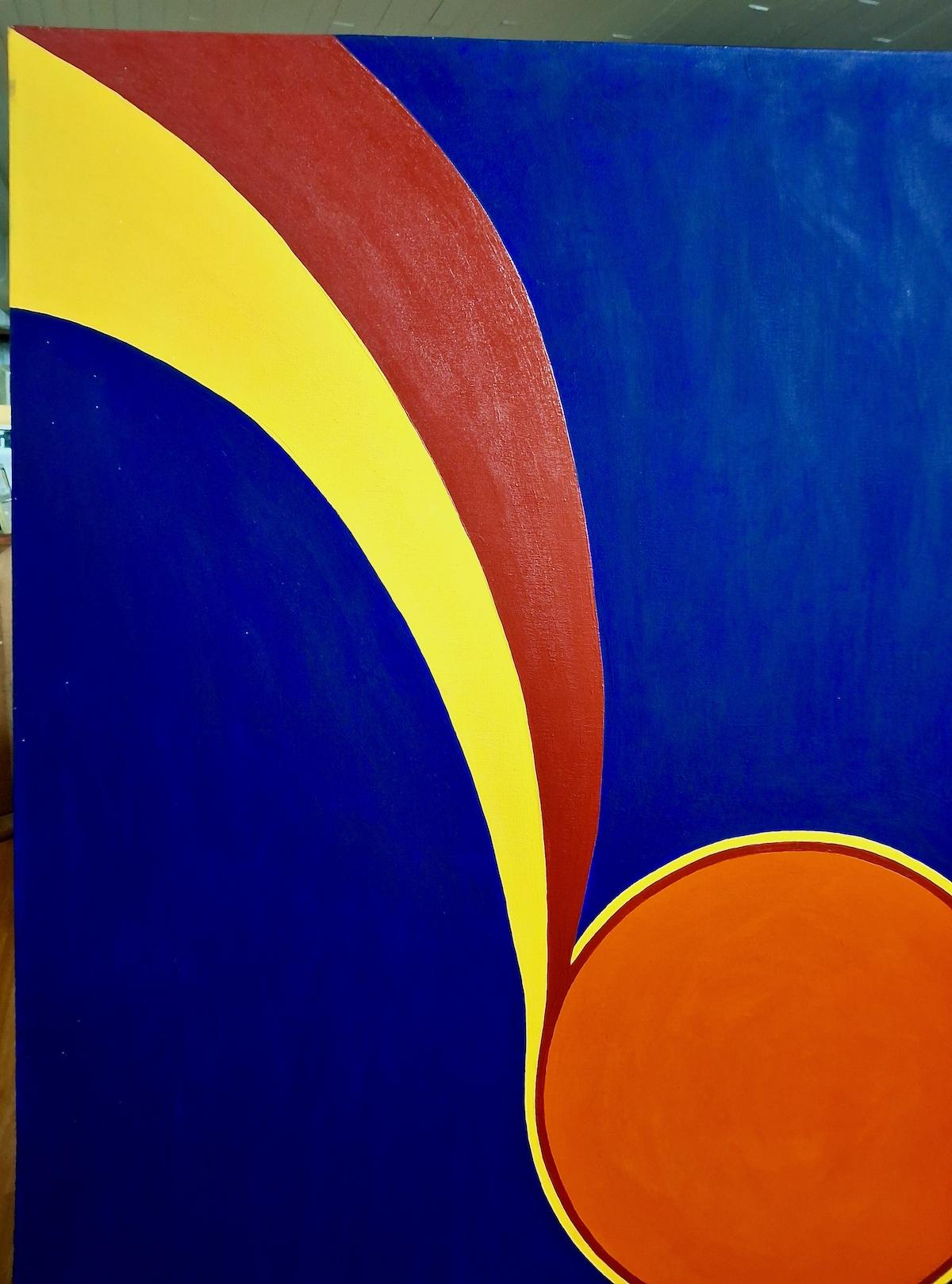 An Abstraction in the Primary Colors - Painting by Unknown