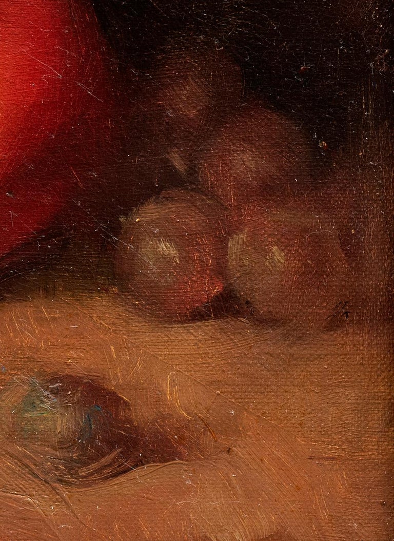 An American Still Life of an Apple, Pear and Grapes circa 1880s For Sale 2