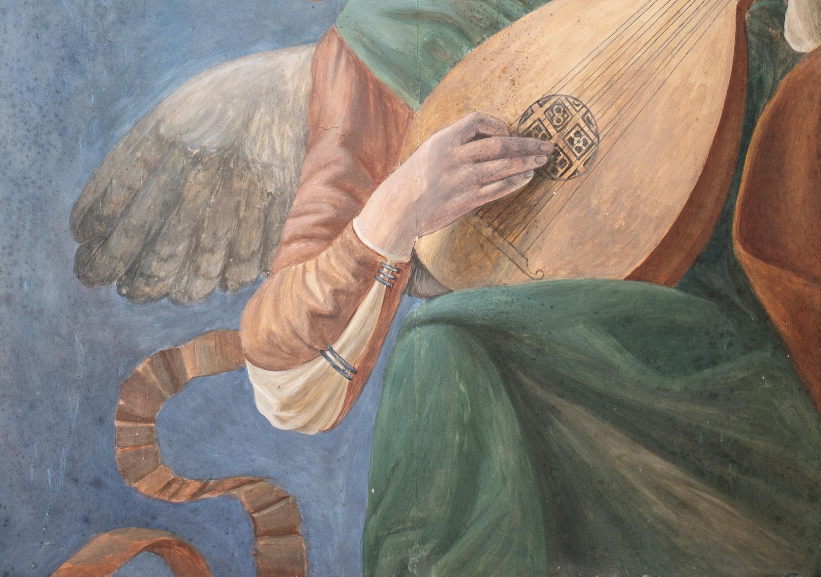 Un ange jouant de la mandoline, XVIIe siècle d'après la fresque de MELOZZO DA FORLI en vente 6