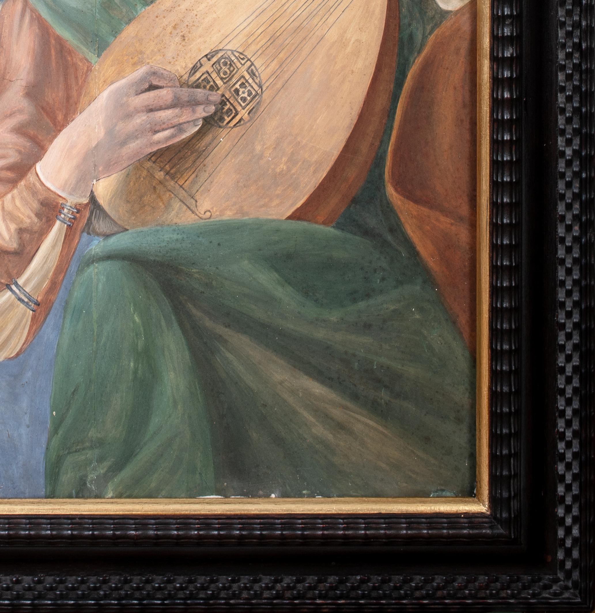 Ange jouant de la mandoline, 17e siècle

d'après la fresque de MELOZZO DA FORLI (1438-1494)

Grand tableau de maître italien du 17e/18e siècle représentant un ange jouant de la mandoline, huile sur panneau. Œuvre de dévotion d'excellente qualité et