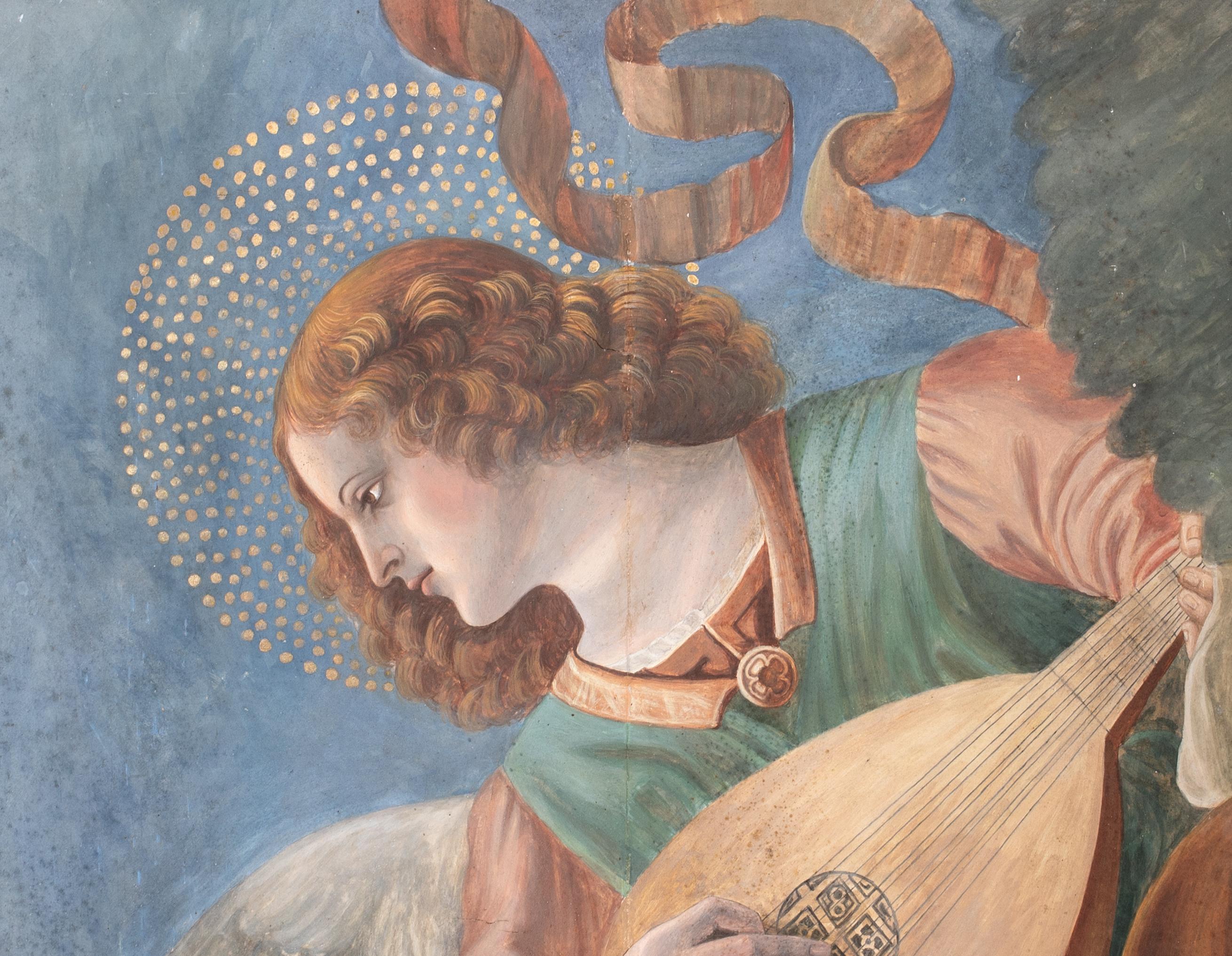 Un ange jouant de la mandoline, XVIIe siècle d'après la fresque de MELOZZO DA FORLI en vente 3