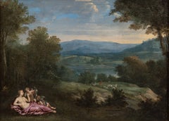 An Old Master landscape with Venus and Cupid in the foreground