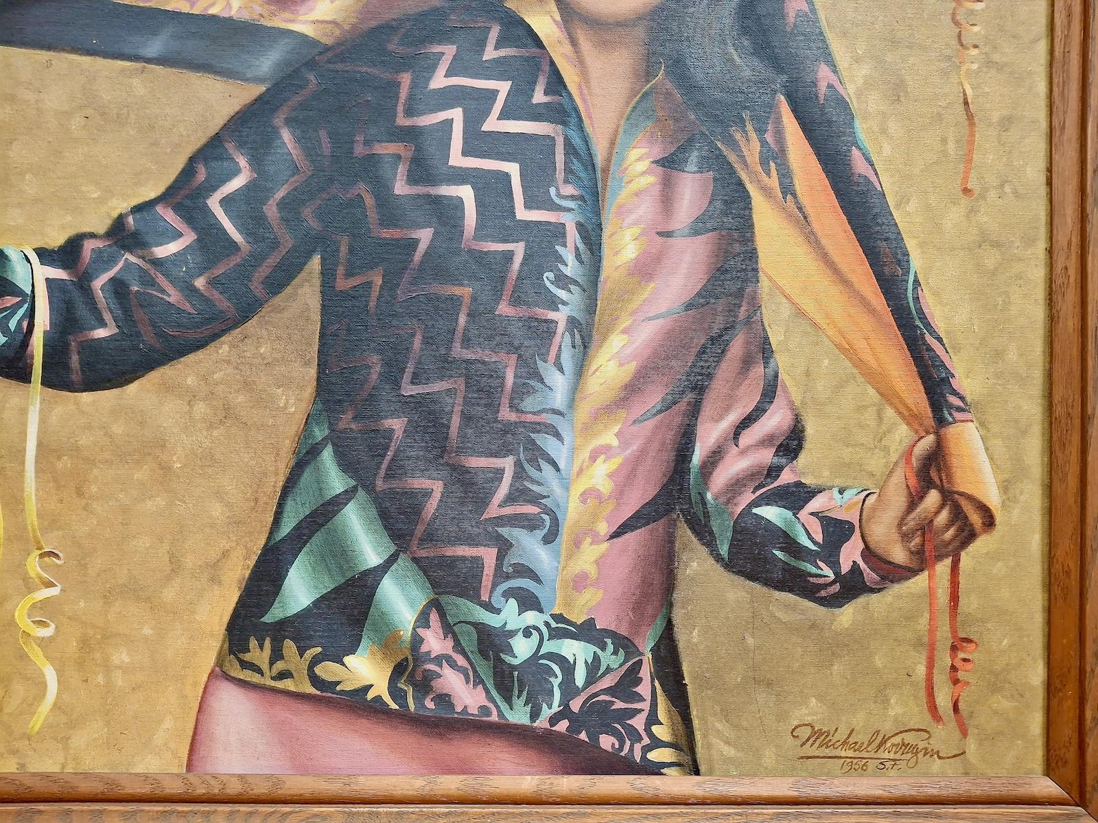 Elle n'est plus mystérieuse, c'est une belle amie, peut-être une amoureuse, (heureusement qu'elle est heureuse de vous voir) et elle vous souhaite la bienvenue à la fête. Elle a sa place sur votre mur pour les jours où vous n'avez pas envie de
