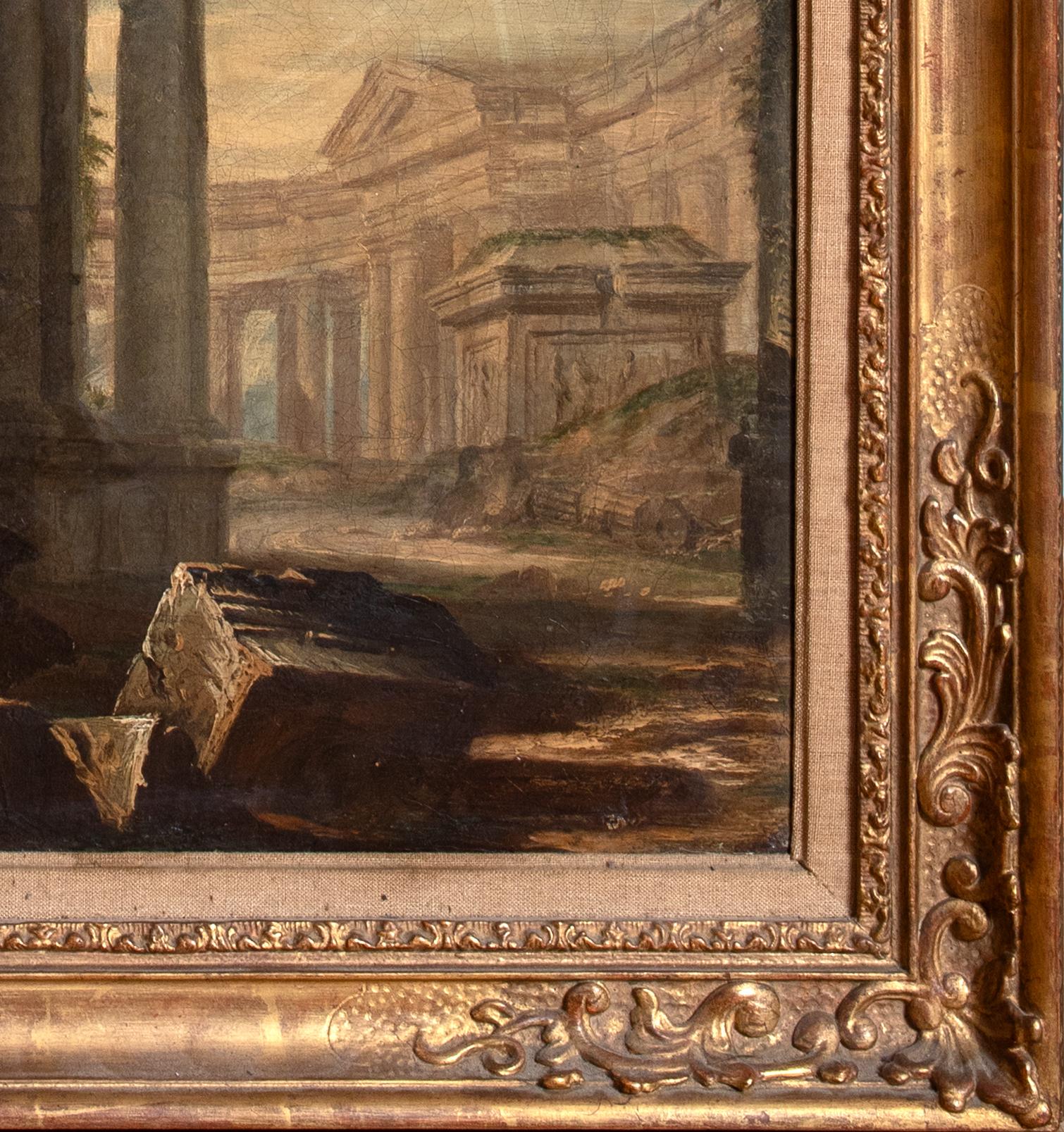 Ancient Architectural Ruins, 18th Century

attributed to Giovanni Nicolas SERVANDONI (1695-1766)

Large 18th Century Italian Architectural Ruins, oil on canvas attributed to Giovanni Servandoni. Excellent quality and condition scene of the ancient