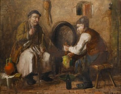 Andor G. Horvath - Hungarian School Early 20th Century Oil, In the Tavern