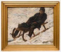 Andor Timon (1898-1942) - Early 20th Century Oil, The Sledger