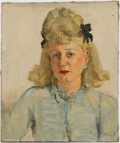 Andre-Leon Vivrel (1886-1976) - 1940 Oil, Dame Elégante