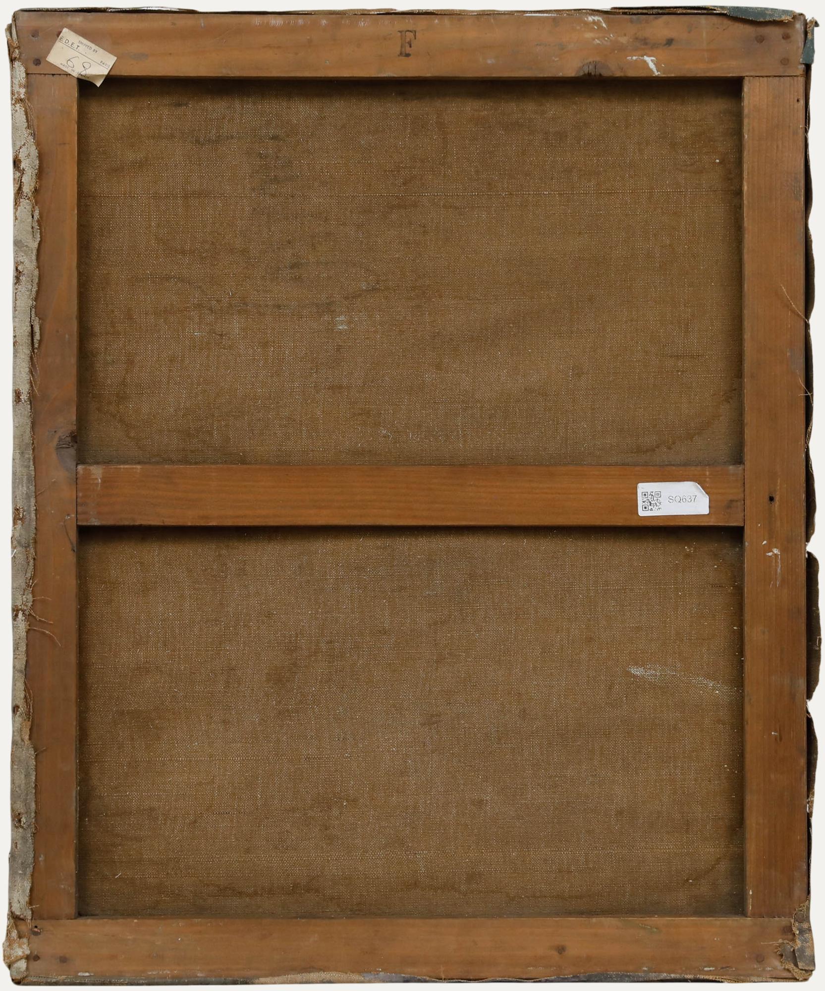 Andre-Leon Vivrel (1886-1976) - Óleo de principios del siglo XX, Dama de la casa - Portrait Painting Negro de Unknown