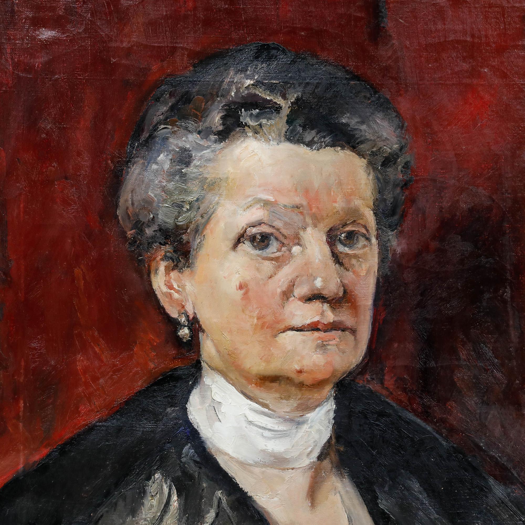 Impactante retrato del artista francés André-Leon Vivrel (1886-1976). Firmado en la parte inferior derecha. En lienzo sobre bastidores. Tamaño de la imagen: 61 x 50 cm.