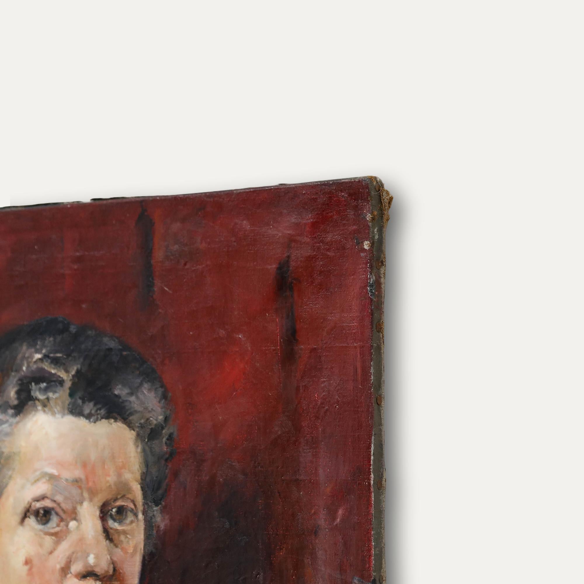 Andre-Leon Vivrel (1886-1976) - Óleo de principios del siglo XX, Dama de la casa en venta 1