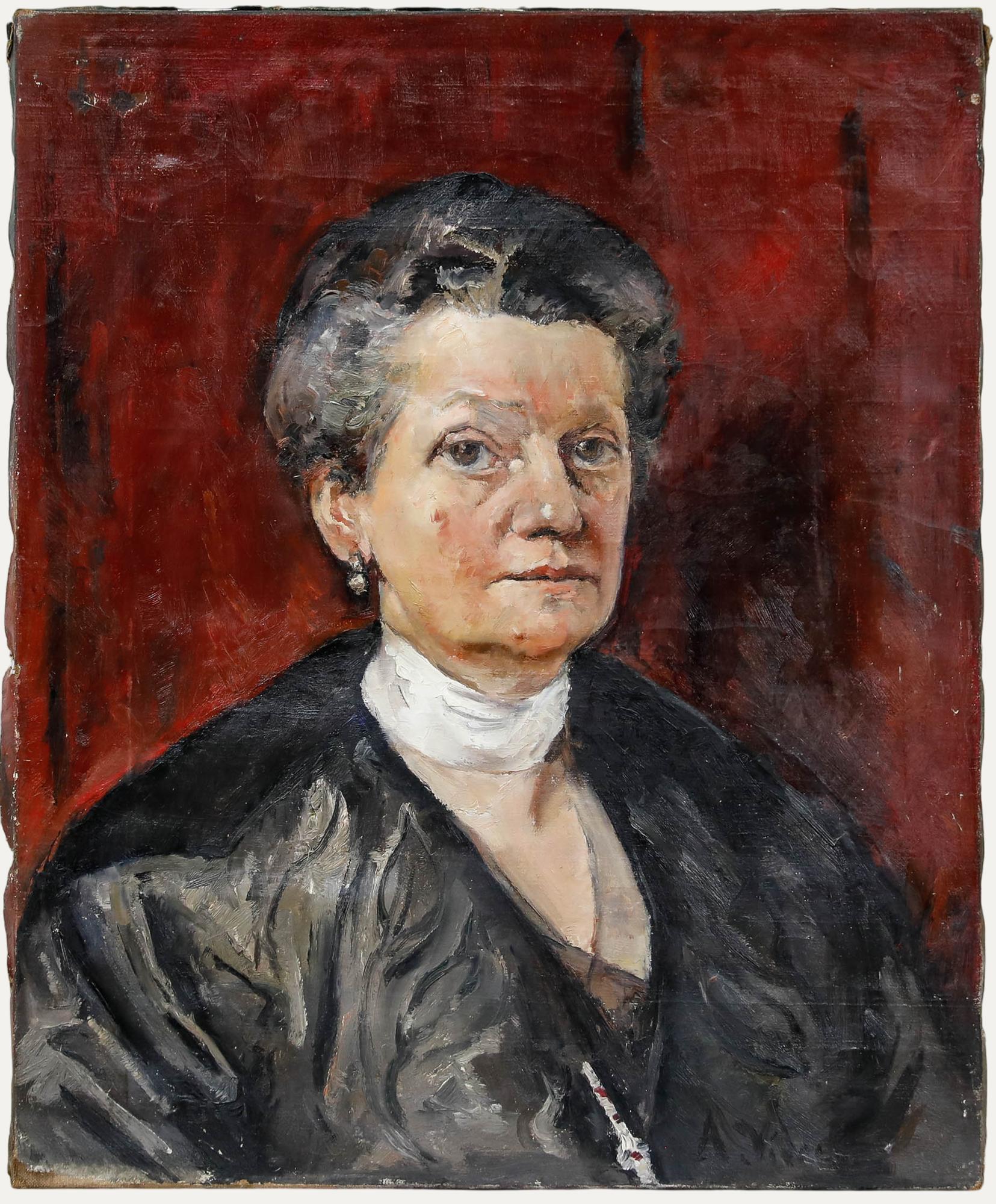 Andre-Leon Vivrel (1886-1976) - Öl aus dem frühen 20. Jahrhundert, Dame des Hauses