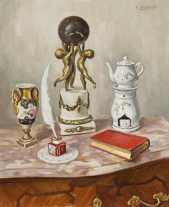 Andre Lorient - 1988 Olio, L'Horloge Ancienne