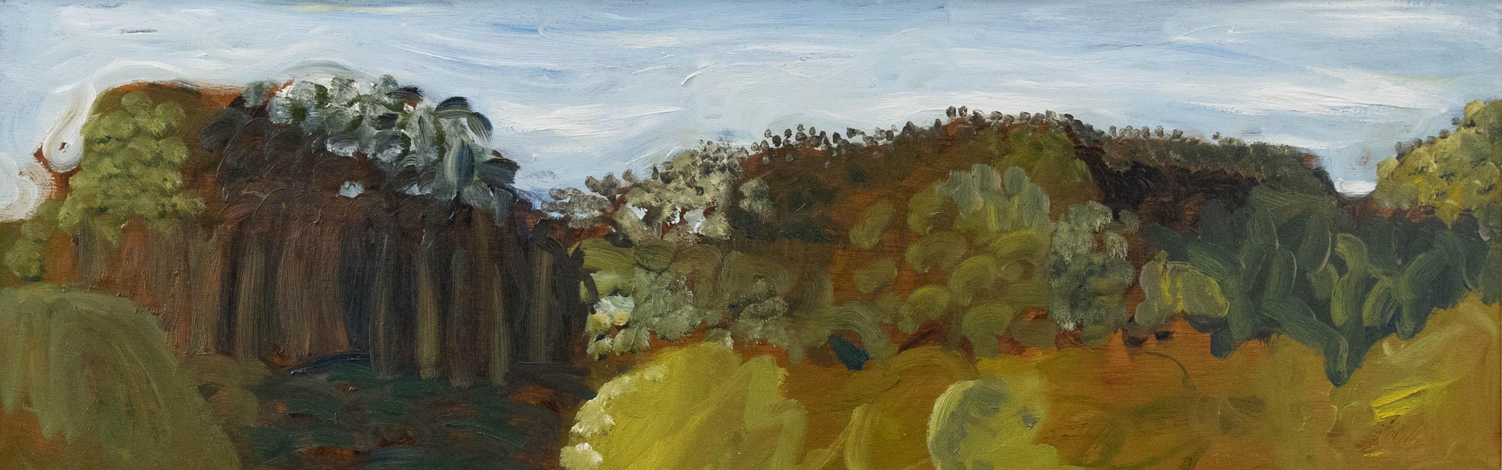 Andrew Hmelnitsky - Huile contemporaine encadrée, Forêt près de Chillingham - Painting de Unknown