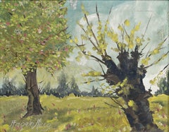 Angelo Hecq (1901-1991) - 20. Jahrhundert Öl, Sommerbäume
