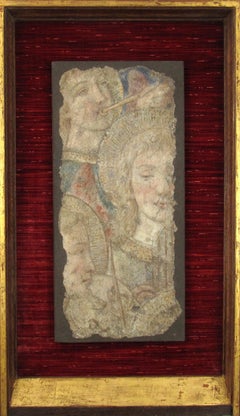 Anges faisant de la musique - Fragment de fresque de la Renaissance du XVIe siècle - Lombardie, Italie