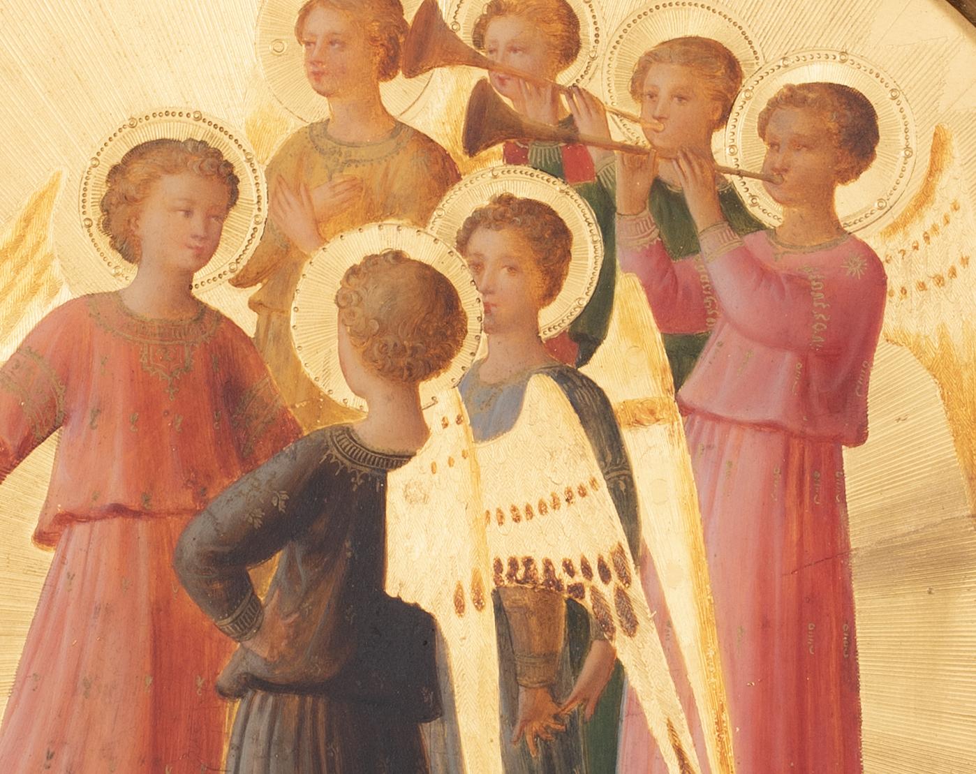 Angeli che suonano le trombe, stile di FRA ANGELICO (1395-1455) 2