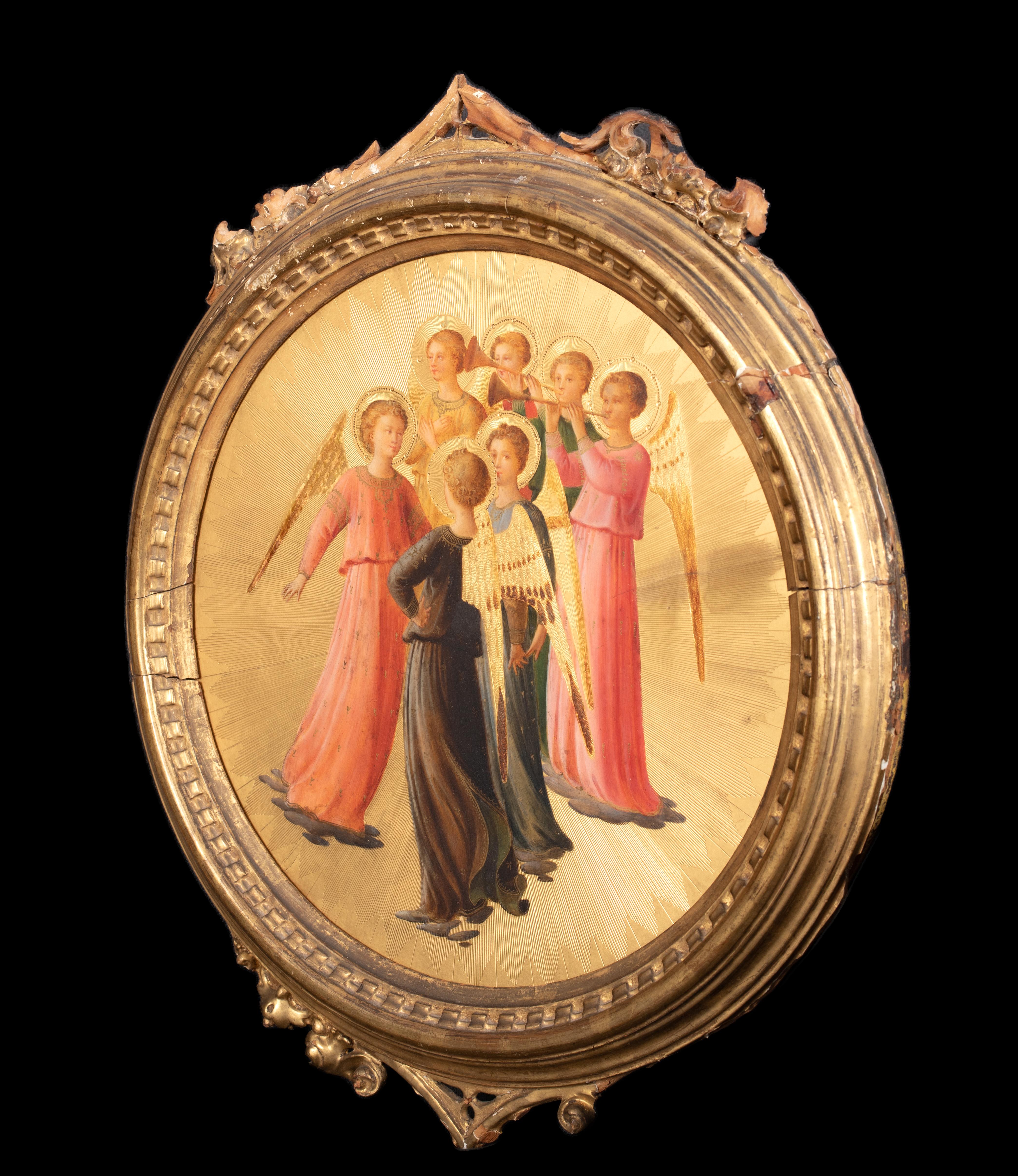 Angeli che suonano le trombe, stile di FRA ANGELICO (1395-1455) 4