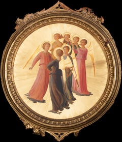 Angels spielen Trompeten, im Stil von FRA ANGELICO (1395-1455)
