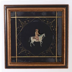 Anglo Indian Pair of Watercolors of Men on Horses