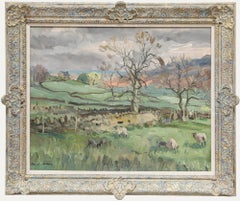 Angus Bernard Rands (1922-1985) - Framed 20th Century Oil, Dales Sheep Grazing