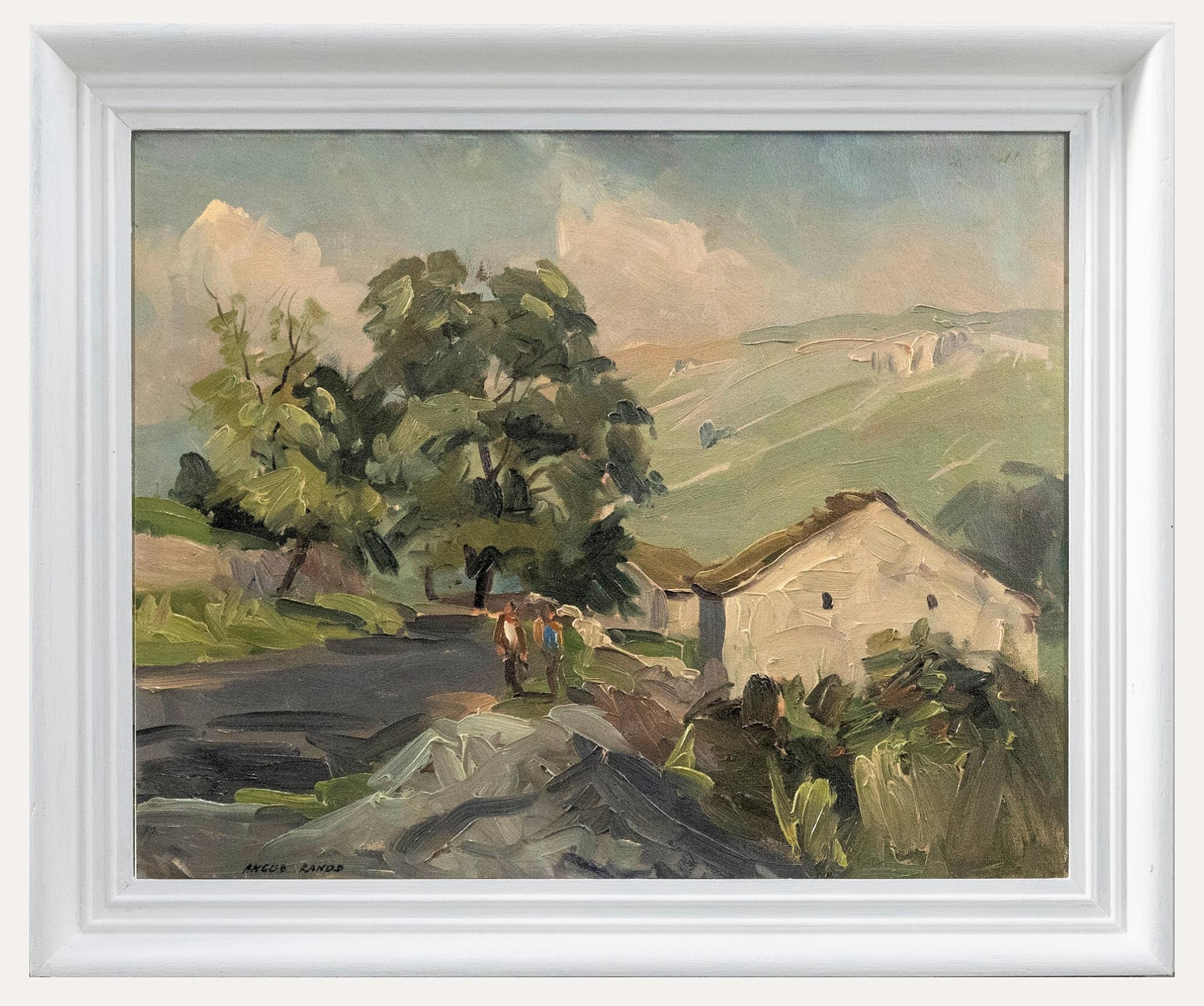 Unknown Landscape Painting - Angus Bernard Rands PS (1922-1985) - 1974 Oil, Summer House at Kilnsey