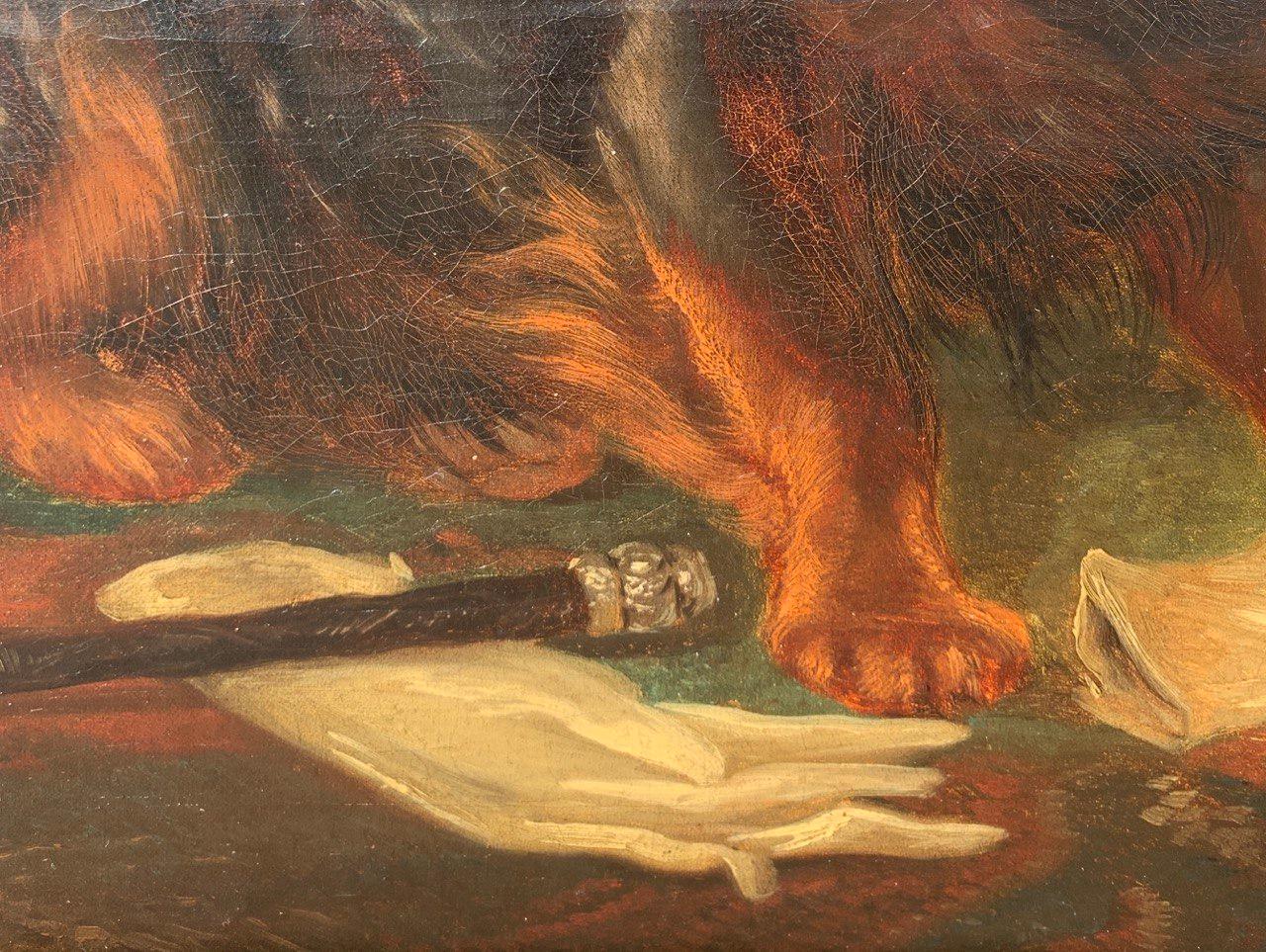 Animalier pittore britannico - Dipinti di cani del XIX secolo - Charles Cavalier Spaniel in vendita 2