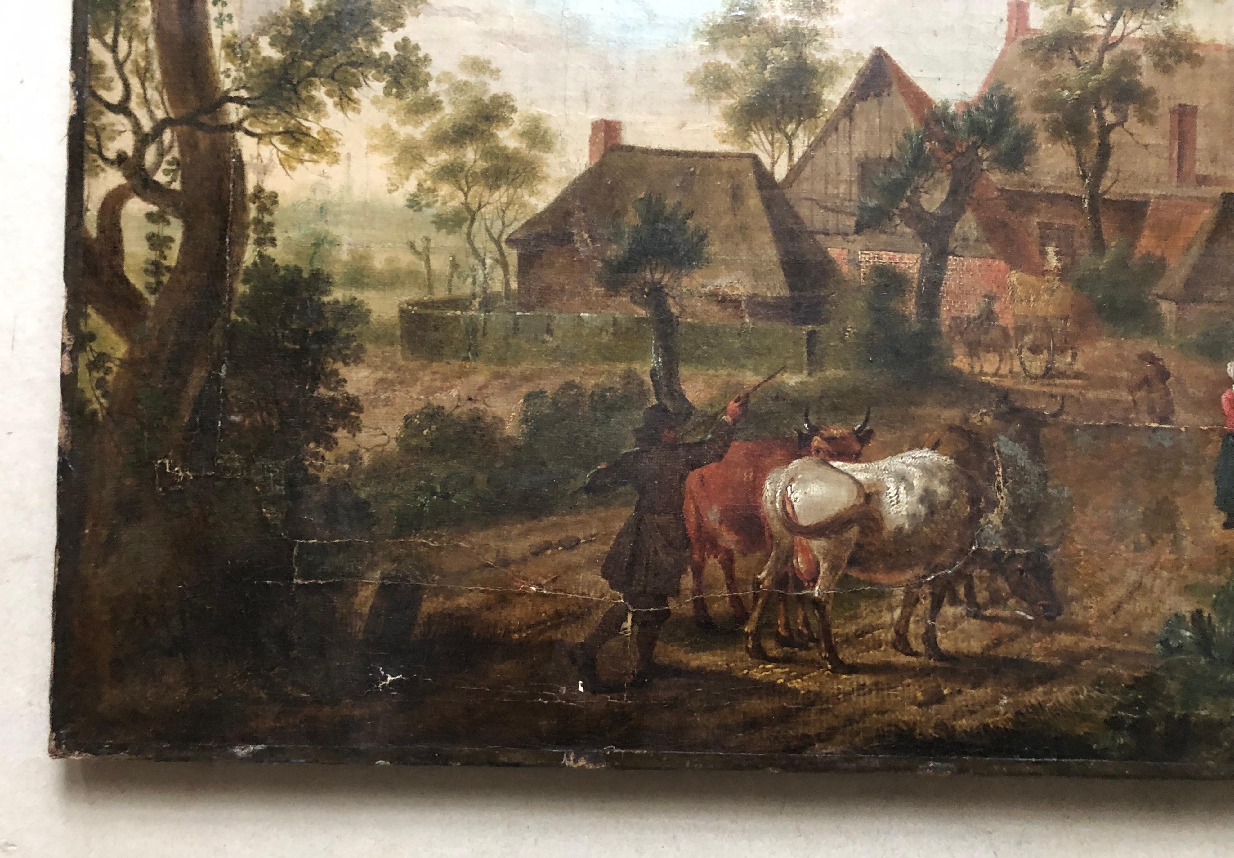 Animated Peasant Scene, Northern School, 18th Century 3